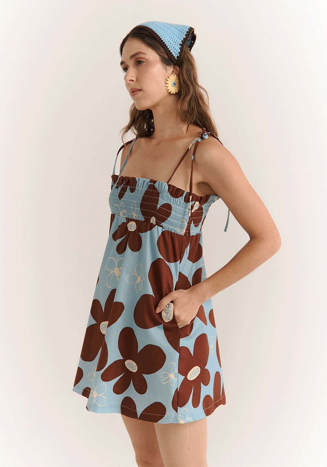 Mini Vestido Daisy Blue