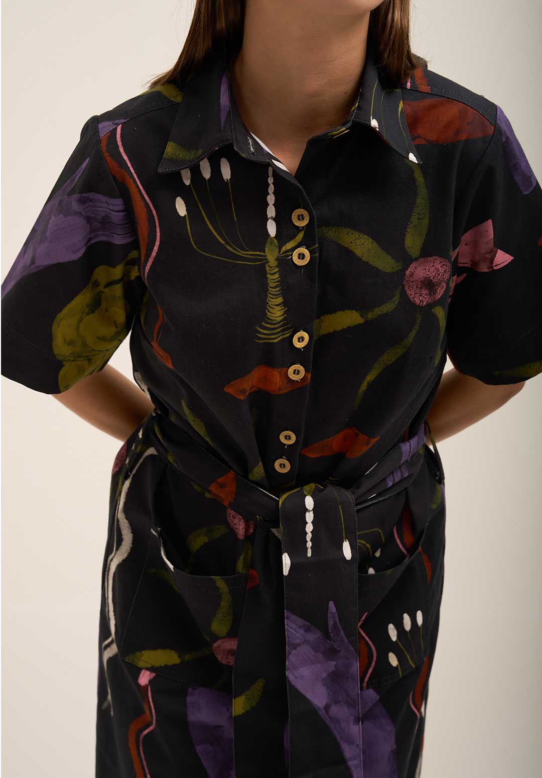 Vestido Camisero Totem Negro