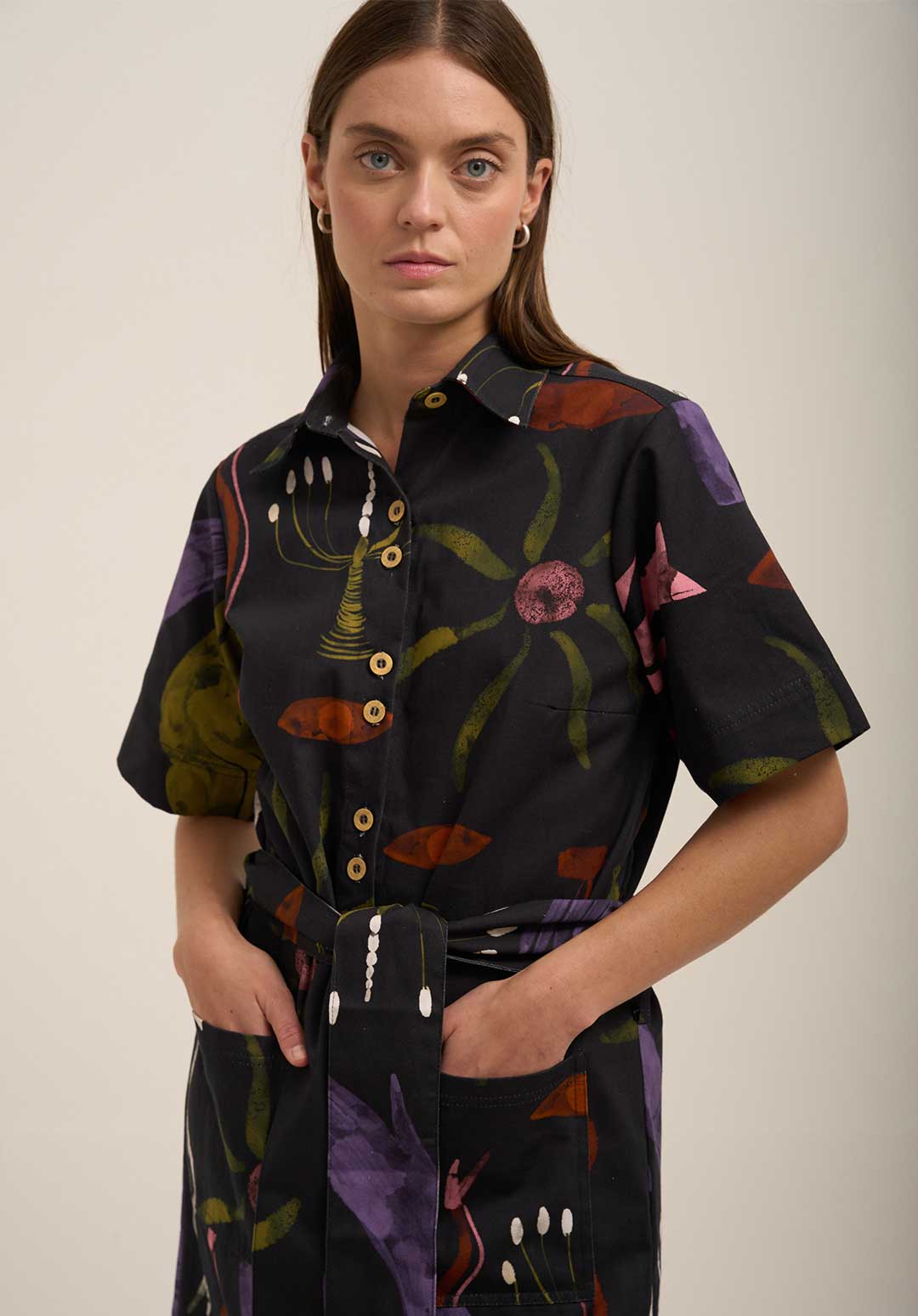 Vestido Camisero Totem Negro