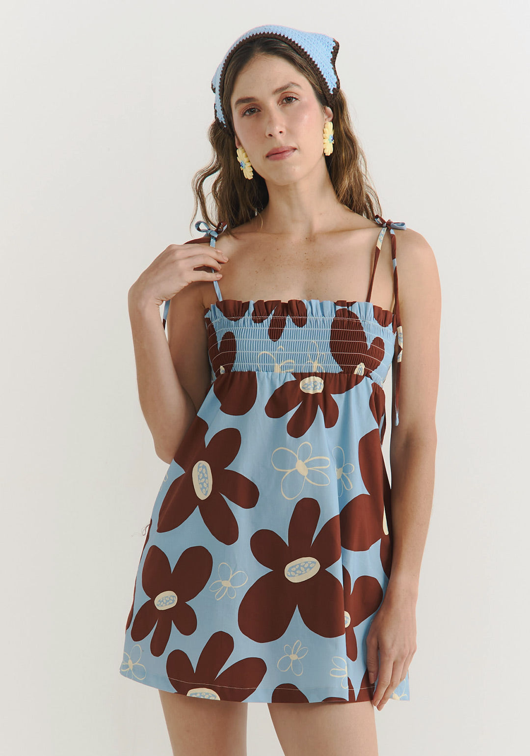 Mini Vestido Daisy Blue