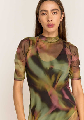 Vestido Mesh Bruma Blur