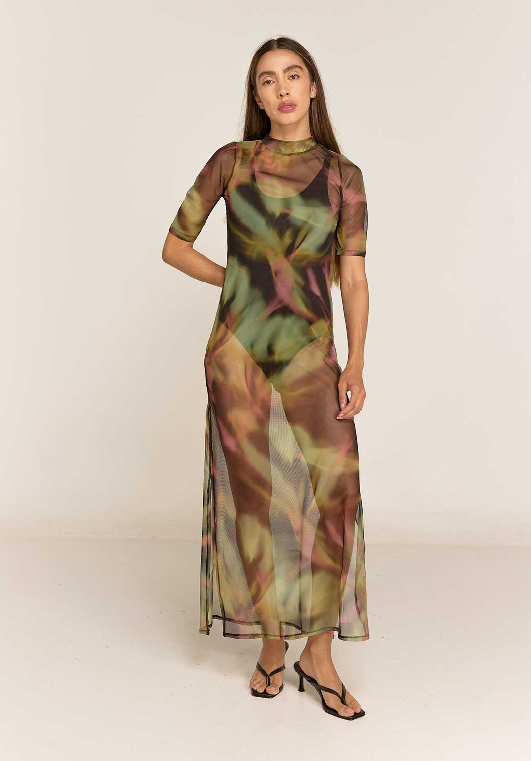 Vestido Mesh Bruma Blur