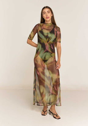 Vestido Mesh Bruma Blur