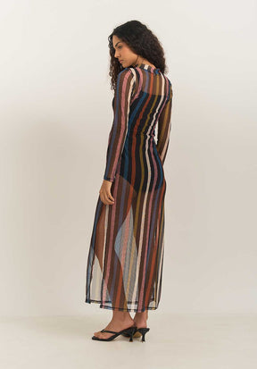 Vestido Mesh Eje Negro