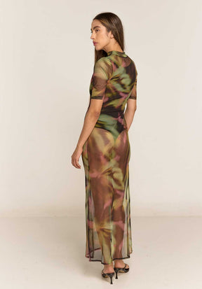 Vestido Mesh Bruma Blur